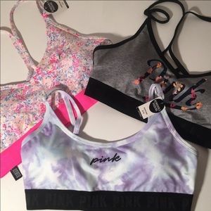 ctoria Secret Pink padded push-up sport bras 3 Lightly lined, wireless style New